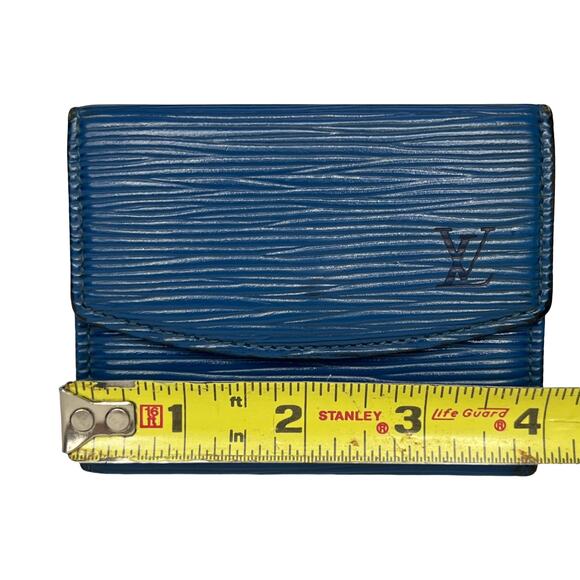 Louis Vuitton Epi Toledo Blue Viennois Wallet 1996 Made in Spain - Picture 13 of 15